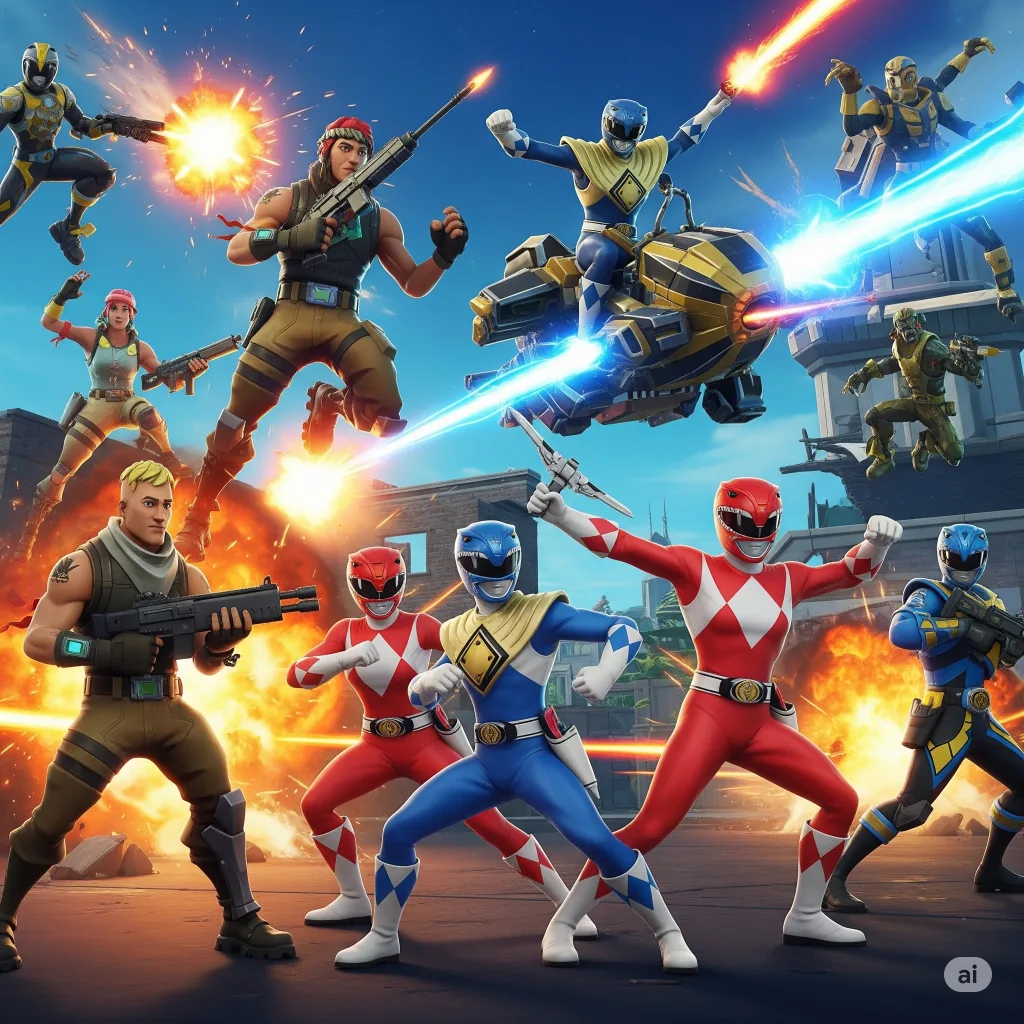 image-4-1024x1024 Fortnite e Power Rangers: TUDO Sobre o Mega Crossover do Chapter 6 Season 4 – Skins, Megazord Pilotável e Datas!